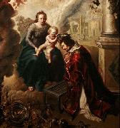 Saint Lawrence crowned by Baby Jesus, Claude de Jongh unknow artist